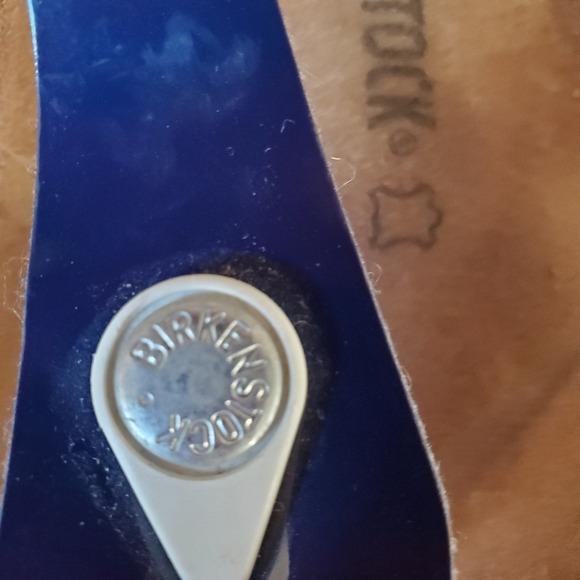 Birkenstock Women's Thong Navy Leather Sandals, Size 39 US Women 9 - Picture 9 of 9